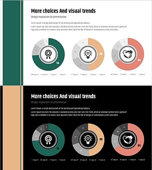 도넛형 그래프를 활용한 심플 & 모던 PPT 슬라이드