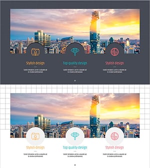 Simple Wide PPT Template with Icons & Text
