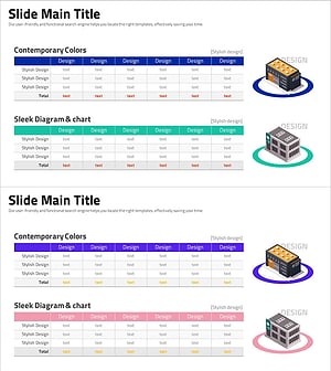 세련된 인포그래픽: 현대적 색상 및 다이어그램 슬라이드 디자인