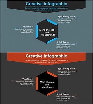 마케팅전략 육각형 다이어그램 – 혁신적이고 창의적인 템플릿