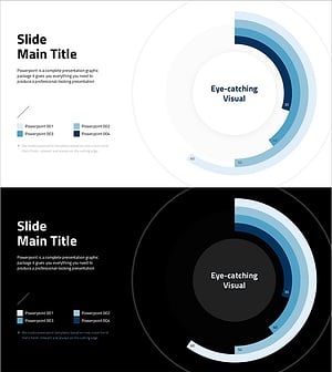 도넛형 차트로 시각화한 심플 디자인 트렌드 PPT
