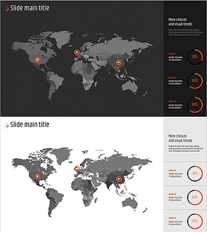 오렌지 육각형 템플릿 세계지도 – 시장 분석과 통찰