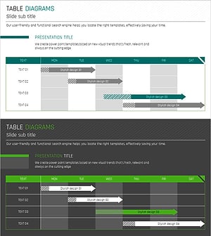 프레젠테이션 일정표 – 두 가지 스타일
