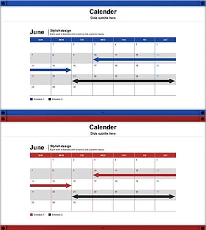 월간 일정 플래너 슬라이드 – 효율적인 사업 추진 전략