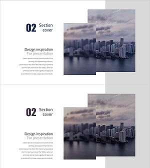Simple Square Business Template Section Slide 02 – Modern Design Cover