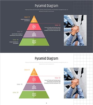 피라미드 다이어그램을 활용한 운영 계획 및 마케팅 전략 PPT