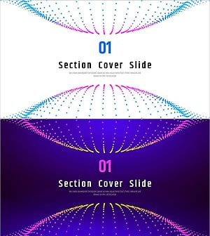 기하학 패턴으로 구성한 간지 PPT 섹션 슬라이드