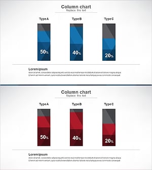 조각 테마 세로 그래프 – 시장 분석 및 경쟁사 비교