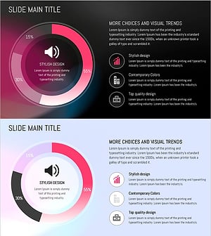 원형 그라데이션 와이드 템플릿 도넛차트 – 사업 소개 및 수익 모델
