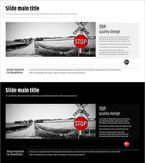 모던 와이드 PPT 템플릿 이미지 & 텍스트 – 사업 비전과 전략