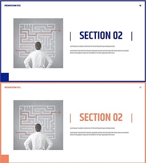 비즈니스 슬라이드를 위한 심플 사각형 템플릿 간지 02