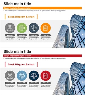 비즈니스 사업개요 슬라이드 - 클러스터 다이어그램