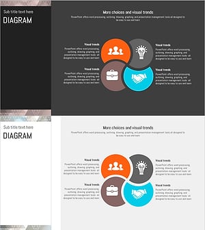 삼각패턴 템플릿 다이어그램 – 사업전략 효과적 시각화