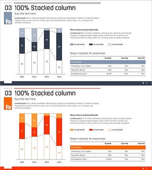 세분형 그래프 및 테이블 슬라이드 – 시장 분석 및 성과 데이터
