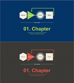 비지니스 맨 템플릿 간지 - 팀워크와 창조의 여정을 담다