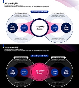 곡선 테마 보라색 템플릿 다이어그램