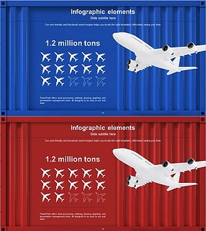항공 화물량 시각화를 위한 인포그래픽 슬라이드 템플릿