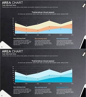 사무용품 테마 영역형 그래프 – 시장 분석과 경쟁사 비교