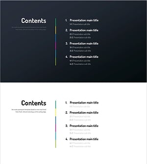 인포그래픽 디자인 와이드 템플릿 목차