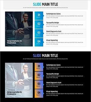 신문 와이드 파워포인트 템플릿 다이어그램2 – 현대적 디자인으로 운영 계획 시각화