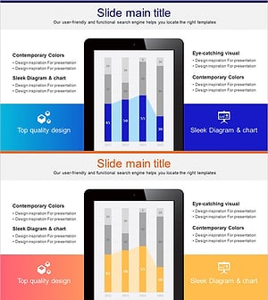 Tablet PC Mockup Vertical Bar Graph – Market Analysis and Tech Insights