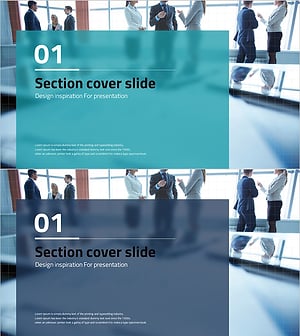 비즈니스 모델 캔버스를 위한 간지 슬라이드 – 섹션 커버