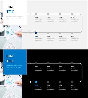 수자원 활용 연혁을 시각화한 프레젠테이션 템플릿