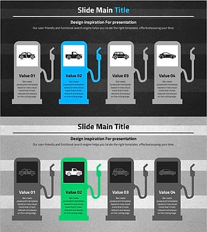 자동차 와이드 템플릿 다이어그램 – 사업 추진 전략