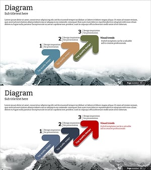 단계별 일정 화살표 다이어그램 - 사업 추진 전략 시각화