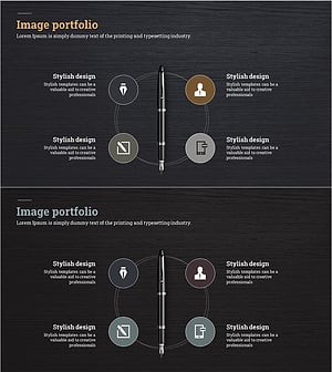 만년필 사업 영역 다이어그램 – 사업소개를 위한 개요