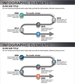 연혁 로드 다이어그램 – 회사 소개에 적합한 클러스터 다이어그램