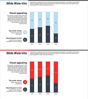 비즈니스 분석 세분형 세로막대 그래프 – 시장 및 경쟁사 분석에 최적화