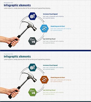 공사 설비 인포그래픽 – 기술과 효과성을 강조한 디자인