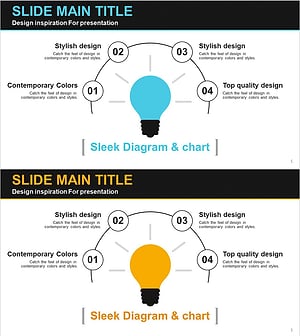 전구 일러스트 연결 다이어그램 – 사업 비전 및 전략 수립