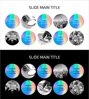 홀로그램 와이드 PPT 원형 – 시각적 매력 강조