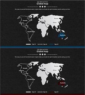 글로벌 지도 다이어그램 – 시장 및 경쟁사 분석