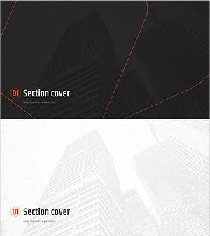 Orange Hexagon Presentation Template – Innovative Section Cover