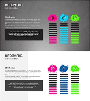 Paint Splash Infographic Template – Technology Status Overview