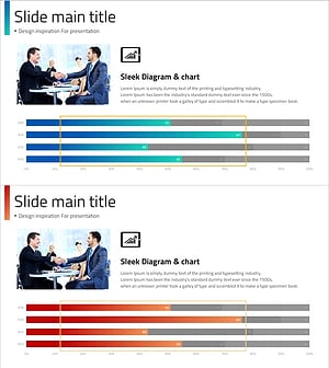 비즈니스 성과 분석을 위한 효율적인 다이어그램 슬라이드