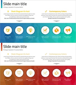 슬릭 그래프와 다이어그램을 활용한 프레젠테이션 – 현대적인 색감