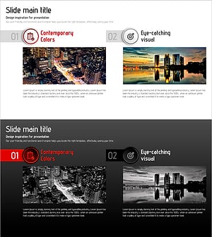 Presentation Template Visualizing Business Introduction with Vision Image & Text
