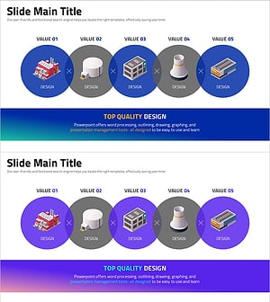 상징적인 비즈니스 가치 표현 슬라이드 템플릿