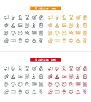 비즈니스 아이콘 슬라이드 