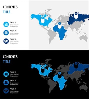 수자원 활용 지도를 활용한 와이드 프레젠테이션 템플릿