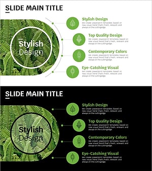 Trend Color Wide Template Diagram – Expressing Business Strategy and Vision