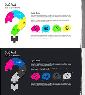 다채로운 페인트 스플래쉬 템플릿 다이어그램 – 제품 및 서비스 소개