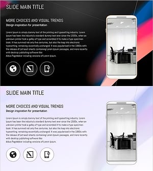 원형 그라데이션 와이드 템플릿 목업 – 제품 및 서비스 소개