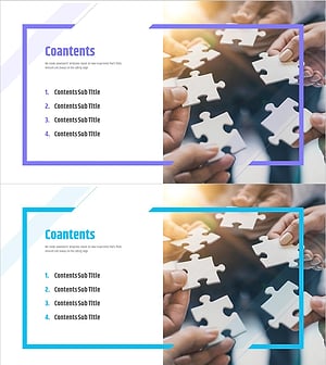 비즈니스 팀워크 템플릿 목차 – 시각적 조화와 함께