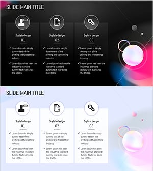 원형 그라데이션 와이드 템플릿 아이콘&텍스트박스 – 비즈니스의 스타일을 담다