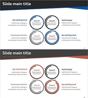 원형 그래프 다이어그램으로 사업 소개
